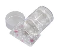 Nail Art Stamper Tamper en silicone transparent avec grattoir pour décoration d'ongles Corps transparent visible Ne pas égarer les ongles