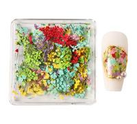 Nail Art - Style japonais - Fleurs séchées - Décoration d'ongles pour mariage
