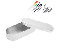 Nail Art Tool Sterilizer Tray, Sterilization Box Disinfection Container Disinfection Box Manicure Accessories for Salon Nail Tools Sterilizing Disinfecting(16X5.5cm)