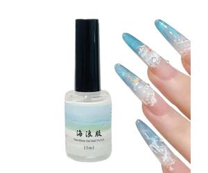 Nail Arts - Flacon de gel ondulé - 15 ml - Stylo de manucure - Outil de vernis à ongles ondulé - Coffret cadeau pour petite amie, mère, amie d'école, voyage, extérieur, maison, voyage d'affaires - Kit