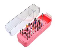 Nail Bit Case, Nail Drill Bit Holder, 40-Hole Tool Organizer - With Transparent Lid Dustproof Display Box For Polishing Head Gel Polish Removal Home Manicure