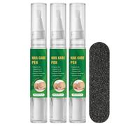Nail Care Pen Set, 3 Pieces Strengthening Tretment Tools, 23g Gentle Nourishing Cuticle Softener with Repair Formula System, Portable Nail Care Kit, Healthy Shine Design, Home Salon Use