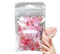 Nail Charm - 100X Nail Bunny Strawberry Bow Charm, Cute Manicure Tips Embellishment Decoration, Resin Cute Manicure Tips | For Dating Daily Commuting Event Styling