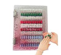 Nail Color Book, Acrylic Display Binder, Magnetic Tip Organizer Stand, Practice Sample Preview Board, for Salon, Shelf, Storage, Showing, Easy Access Presentation