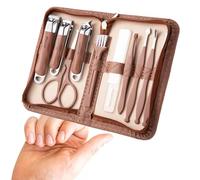 Nail Cutter Set, Nail Scissors Set de manucure pédicure Kit, outil professionnel de toilettage avec ergonomique, compact et non Slip Design for Hands or Feet, 10 Pieces