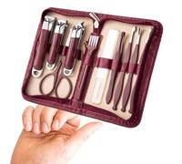 Nail Cutter Set, Nail Scissors Set de manucure pédicure Kit, outil professionnel de toilettage avec ergonomique, compact et non Slip Design for Hands or Feet, 10 Pieces