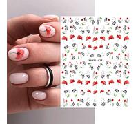 Nail Decals Aquarelle Violet Bleu Sec Pétales Fleurs Fleurs Dos Colle Ongles Autocollants,Han438