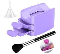 Nail Dip Container, Portable Double. Layer Powder Tray, White, Purple, Glitter Saver Holder, Application Design, for Women Hand Tools, Nail Tech, Manicure and Care Use