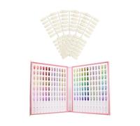 Nail Display Book, Color Chart Showcase, 11.42x8.46 Inch Professional & Flexible Cover, 216 Shades Portable Organizer for Practice, Styling Stations, Salon, Girls, Women