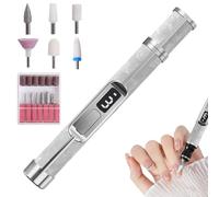 Nail Drill - 3 Speed Electric File, Rechargeable Callus Remover Feet | Portable Manucure Pédicure Kit for Toenail, Thick Nails, Salon & Home Use