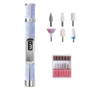 Nail Drill - 3 Speed Electric File, Rechargeable Callus Remover Feet | Portable Manucure Pédicure Kit for Toenail, Thick Nails, Salon & Home Use