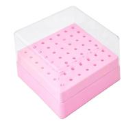 Nail Drill Bit Box - 49 Holes Professional Nail Tools Organizer with Transparent Lid | Dust Proof Nails File Head Storage Container | for Women Beginners Enthusiasts Personal Commercial Home Salon