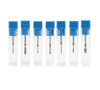 Nail Drill Bits 7pcs Set | Stainless Steel Emery Heads for Electric Nail Grinder | Minimal Particle Manicure Tools for Artificial Nails/Home Use | Fits Left & Right Handed