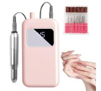 Nail Drill Machine, Electric Nail File Tool, Portable Nails Shaper with Adjustable Speed for Manicure Pedicure, Pocket Size Nails Care Device for Salon Home Travel Practice Professionals