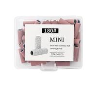Nail Drill Sanding Bands | 50-Pieces Compact Manucure Supplies With Storage Case, Grit Nail File Sanding Bands For Traveling Business Trip Party Indoor School Girlfriend Wife Friend Sister Use