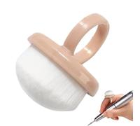 Nail Dust Brush - Manicure Tool for Powder Removal | Abs Fiber with Soft Duster Design, Finger Ring Portable Accessory, Home Salon, Indoor and Outdoor, Makeup Cleaning Use