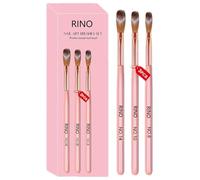 Nail Extension Brush - Portable Acrylic Powder Application Tool | 16,6 cm Length 3 Piece Set | Highly Nylon Bristles For Engraving,Home Salon Manucure Lightweight Design,34 g