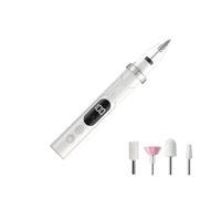 Nail File Electric Drill With Curing Light Portable Tool | Pocket Size Electric Nail File For Shaping Buffing Polishing Touch Ups Home Beauty And Travel Use