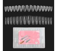 Nail Form - 240Pcs Clear Reusable Nail Extension Mold Tips, Professional Acrylic Nails Forms Tools Kit, ABS Shaping Guide For Salon & Home Manicure Practice, Art Design Supplies For Beginners