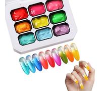 Nail Gel Palette, Padding Curing Set, Compact Cream Gel with Utility, Beginners Women Practice Accessory, Home Professional Salon, Technicians Aesthetic Design Kit Viscosity Nail Gear