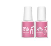 Nail Glue - Manicure Bonds, 2 Pieces Fast Acting Liquid For Tip Extensions, Rapid Set Resin With Precision Applicators, Cosmetic Supplies, Strong Fixing Fluid For Overlays, Press-ons And Gems