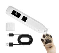 Nail Grinder For Dogs 3-Speed - Digital Display Low Noise Rechargeable | | Quiet Electric Pet Nail Trimmer Diamond Bit Care Tool Paw File Clipper Set For Small Medium Large Dogs Cats Grooming