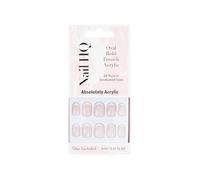 Nail HQ Oval Bold French Acrylic Nails (24 Pieces)