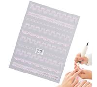 Nail Lace - Film design mignon - Feuille à ongles 3D - Pour décoration d'ongles à faire soi-même - Convient pour les femmes, la manucure à la maison et au salon, aussi bien pour les débutants que les