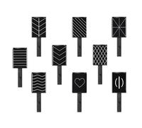 Nail Magnet Set, 9-Piece Manicure Tool, French Design Accessory, Home Salon Crafting Painting Practice Companion, Adult Women Nail Design Organizer, Utility Gear for Studio, Travel, Office