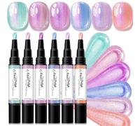 Nail Paint Pens | 6-Color Water Base Gel Pencil | Quick Dry Nail
