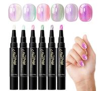 Nail Paint Pens | 6-Color Water Base Gel Pencil | Quick Dry Nail Design