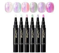 Nail Paint Pens 6 - lightweight premium elegant ergonomic Color Water Base, Gel, lightweight Pencil, Quick Dry Design Tools Beginners | Multipurpose Outdoor Indoor Utility functional durable