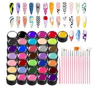 Nail Painting Gel Nail Polish Kit - Pure Color Soak Off Gel for Nail Art, DIY & Salon Use, Long-lasting Manicure Painting Set with Sheer Colors(36colour)