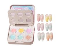 Nail Painting Palette | 6ml Portable Gradient Salon Manicure Tools - Cushion Patting Nail Gel | For Traveling Business Trip Party Indoor School Girlfriend Wife Friend Sister