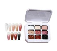 Nail Patting Gel 9 couleurs 15 ml chacun Gel à ongles avec dégradé de | Palette de vernis à ongles gel pour manucure, salon de manucure, maison, voyage, vacances, rendez-vous et remise de diplôme
