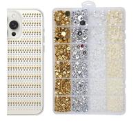 Nail Pearls, Half Round Craft Pearls for Nails Art Design, Tiny Bead Flat Back for Handmade Manicure, Pedicure, Phone Case Decoration, Jewelry, Summer Style Accessories for Women and Girls