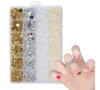 Nail Pearls, Half Round Craft Pearls, Tiny Bead Embellishments, Flat Back Charm, Decoration Accessory for Home Salon, Phone Case Making, Summer Style, Women’s Creative Projects, 7.48x5.2 inches