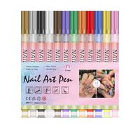 Nail Pens, 12 Colors Acrylic Paint Nail Markers, Quick Drying and Waterproof with Fine Tip, Drawing Tools for Manicure, Liner Art, Design Diy Decorations, for Creative Art Projects
