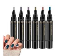 Nail Pens - 6pcs 8ML | Nail Paint Pen Set, Fast Drying Manicure Coloring Tools, Long Wear Nails Art Markers For Women Teens Party Styling | Beauty Care