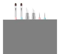 Nail Pens, Double-Tipped Silicone Tools, Gel Sculpture Kit, Portable Manicure Detail Brushes, Sturdy 6-Piece Set for Salon, Home, Travel, and Design Nylon Wool
