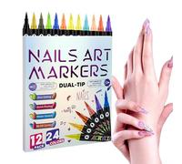 Nail Pens - Quick-Dry Long-Lasting Waterproof | Kids Gel Nail Design Drawing Pens Suitable For Girls Kids Teens Adults Beginners Drawing Painting Dotting Crafts