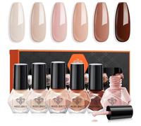 Nail Polish, 6 Pieces Shiny Quick Drying Nail Polish Set, Nude Pink Brown, Water-Based Nail Polish Set, DIY Nail Ar VERNIS A ONGLES