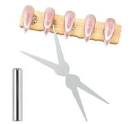 Nail Polish Magnet Tool - Double-Ended Professional Manicure Accessory For Magnetic Gel Designs | Durable Stainless Steel French Tip Nail Arts Stick With Strong Magnetic Pull, Easy Grip, And Precise