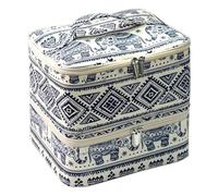 Nail Polish Organizer Case, Double Layers Travel Case, Nail Polishes Storage Bag, Compact Design with Handles, Tools Organiser Pockets, Ideal for Salon Use