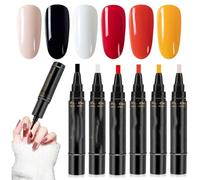 Nail Polish Penes Set 2026 New 3 in 1 Nails Polish Markers Quick Dry, Color Nail Polish Gel Pen for DIY Nail Art, Easy Nail Art Pens for Beginners & Women (Set 1)