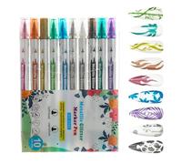 Nail Polish Pens - 10-Piece -Ended Manicure Tools with Liner and Brush Tips for Precise Nail Painting, Creative Designs for Women, Girls, Teens, and Professionals, Home, Salon, Party Use