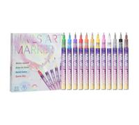 Nail Polish Pens, Fast Drying Gel Liner for FingerNail Arts or DIY Craft, 12-Piece Smudge Proof Pen Set, Precise Brush Design, Easy Application for Beginners, Professional Nail Arts Supplies