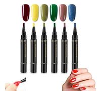 Nail Polish Pens, Nail Pen Set, Nail Polish Pens, 3 In 1 Nail Polish Pen Set, One Step Nail Gel Pen, Nail Varnish Pens For For Home and Professional Manicure (A2)