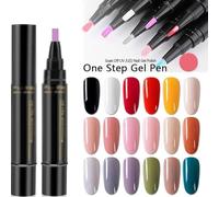 Nail Polish Pens, Nail Pen Set, Nail Polish Pens, 3 In 1 Nail Polish Pen Set, One Step Nail Gel Pen, Nail Varnish Pens For For Home and Professional Manicure (A1)