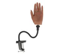 Nail Practice Hand Set Silicone Mannequin Hand Model and Transparent Nail Plates for Manicure Training (Left Hand)